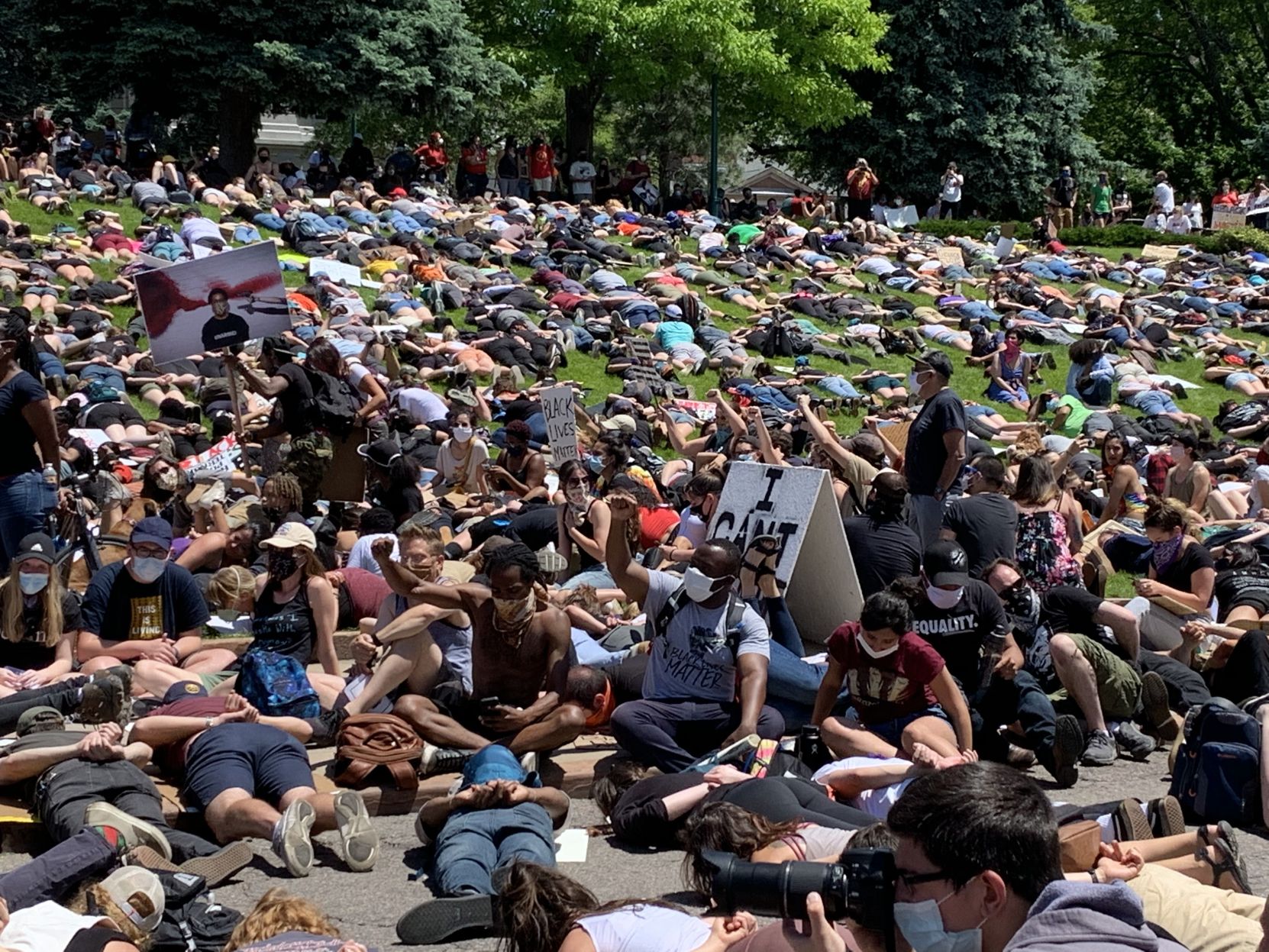 Protesters I Can't breathe